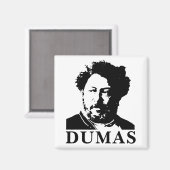 Alexandre Dumas Magnet (Vorderseite/Rückseite)