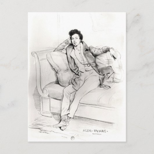 Alexandre Dumas Pere Postkarte (Vorderseite)