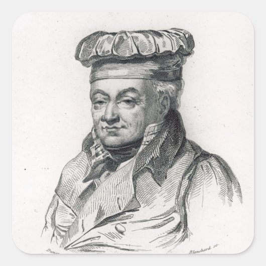 Alexandre Grimod de la Reyniere Quadratischer Aufkleber (Vorderseite)