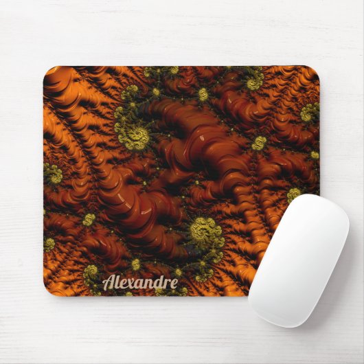 ALEXANDRE ~ Personalisiertes Fraktal ~ Erdreich ~ Mousepad (Mit Mouse)