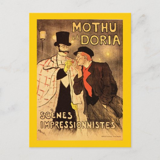Alexandre Theophile Steinlen Mothu et Doria Postkarte (Vorderseite)
