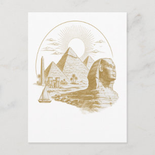 Alexandria Ägypten Erbe Minimalistisches Design Postkarte