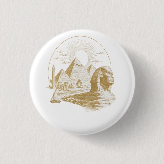 Alexandria Ägypten Kulturerbe Minimal Design Button (Vorderseite)