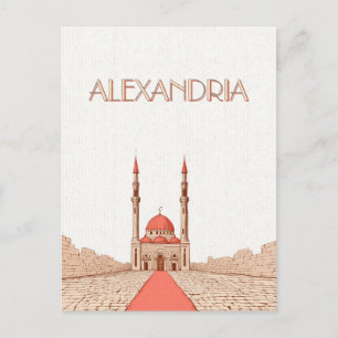 Alexandria Ägypten Reise Postkarte