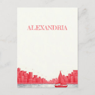 Alexandria Ägypten Reise Postkarte