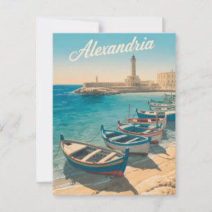 Alexandria Ägypten vintage Postkarte