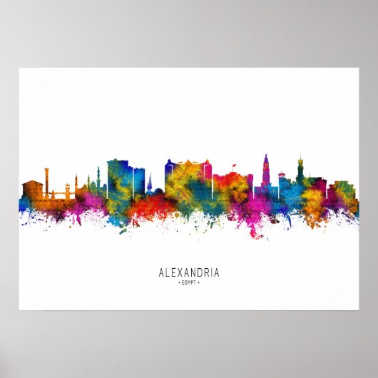 Alexandria Egypt Skyline Poster (Vorne)