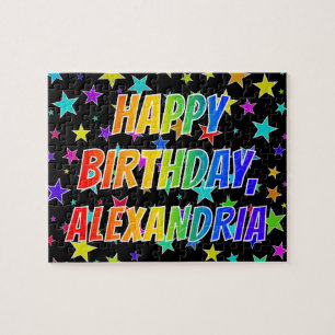 "ALEXANDRIA" First Name, Fun "HAPPY BIRTHDAY" Puzzle