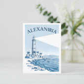 Alexandria Lighthouse Coastal Scene Travel Postkarte (Stehend Vorderseite)