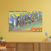 Alexandria, Minnesota - Große Briefmarkenszenen Leinwanddruck (Insitu (Wohnzimmer))