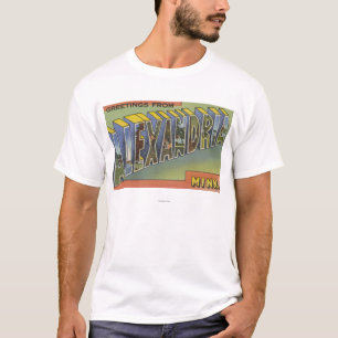 Alexandria, Minnesota - große Buchstabe-Szenen T-Shirt