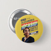 Alexandria Ocasio Cortez 2020 Button (Vorne & Hinten)