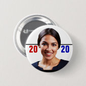 Alexandria Ocasio-Cortez 2020 Button (Vorne & Hinten)