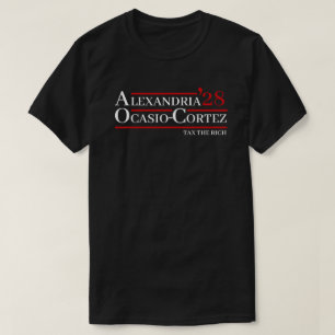 Alexandria Ocasio-Cortez 2028 AOC 28 Reiche besteu T-Shirt