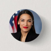 Alexandria Ocasio Cortez AOC Button (Vorderseite)