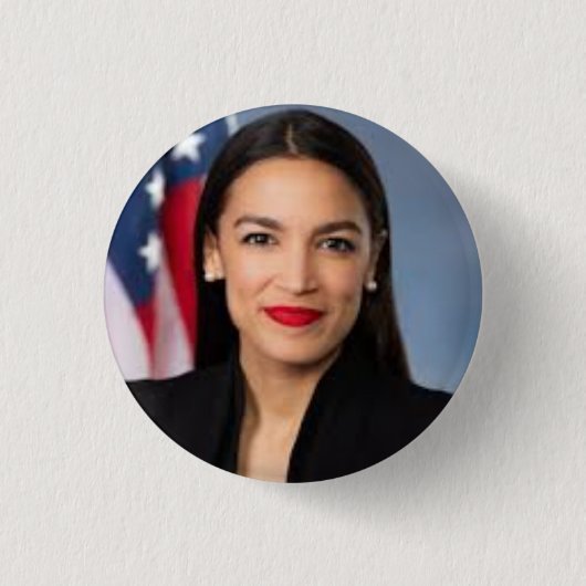 Alexandria Ocasio Cortez AOC Button (Vorderseite)