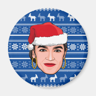 Alexandria Ocasio-Cortez (AOC) Weihnachten Magnet