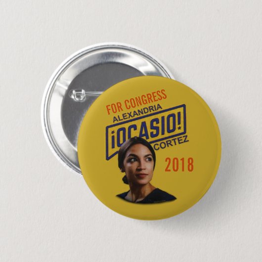 Alexandria Ocasio Cortez Button (Vorne & Hinten)