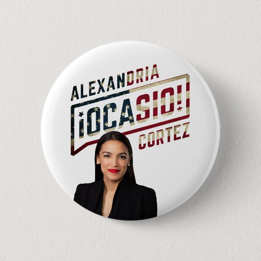 Alexandria Ocasio-Cortez Button (Vorderseite)