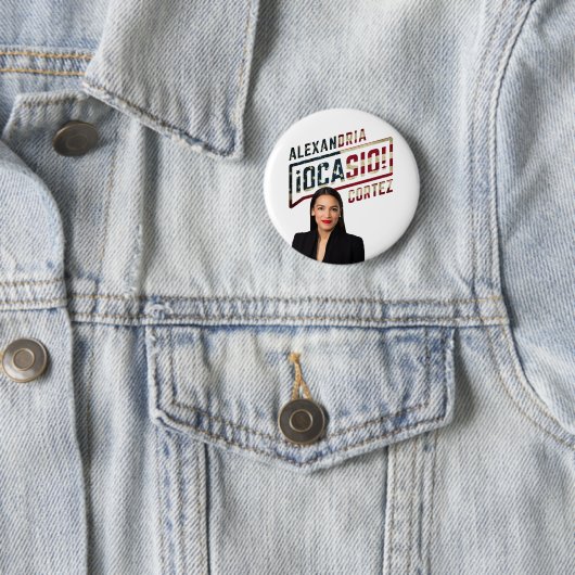 Alexandria Ocasio-Cortez Button (Beispiel)