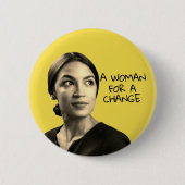 Alexandria Ocasio Cortez Button (Vorderseite)
