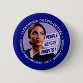 Alexandria Ocasio-Cortez Button (Vorderseite)