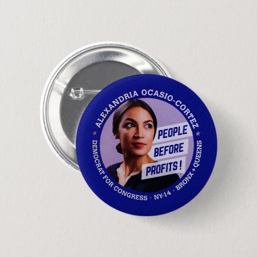Alexandria Ocasio-Cortez Button (Vorne & Hinten)