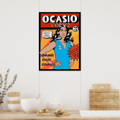 Alexandria Ocasio Cortez Comic Print Poster (Küche)