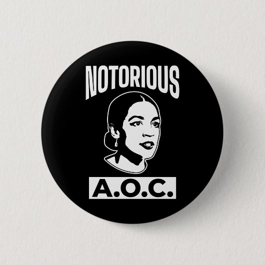 Alexandria Ocasio-cortez Der berüchtigte Aoc Long Button (Vorderseite)