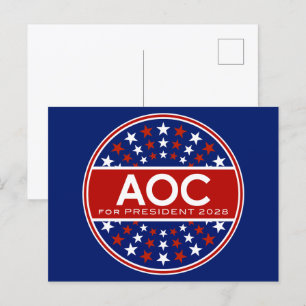 Alexandria Ocasio-Cortez für Präsidentin 2028 Postkarte
