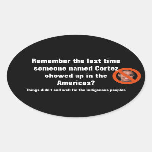 Alexandria Ocasio Cortez Ovaler Aufkleber