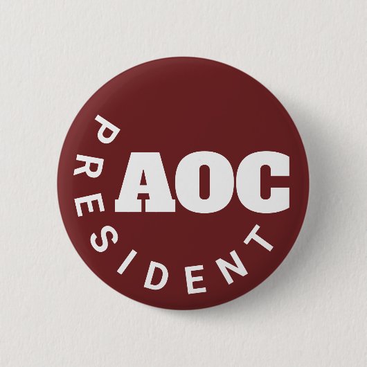 Alexandria Ocasio-Cortez Präsident Button (Vorderseite)