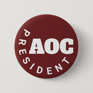 Alexandria Ocasio-Cortez Präsident Button