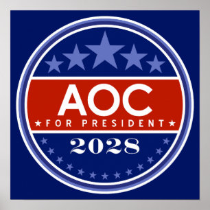 Alexandria Ocasio-Cortez zur Präsidentin 2028 Poster