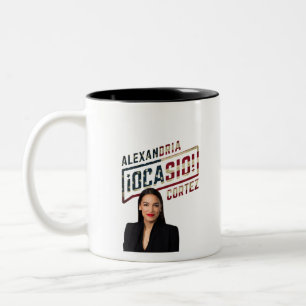 Alexandria Ocasio-Cortez Zweifarbige Tasse