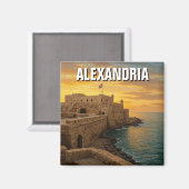 Alexandria Qaitbay Citadel Travel Magnet (Vorderseite/Rückseite)