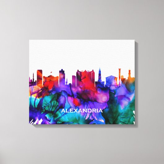 Alexandria Skyline Leinwanddruck (Vorderseite)
