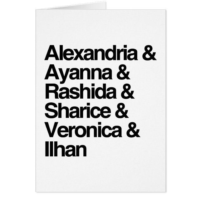 Alexandria und Ayanna und Rashida und Ilhan (Vorne)