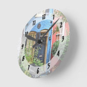 Alexandria VA - Gebäude mit Brandzeichen Runde Wanduhr (Winkel)