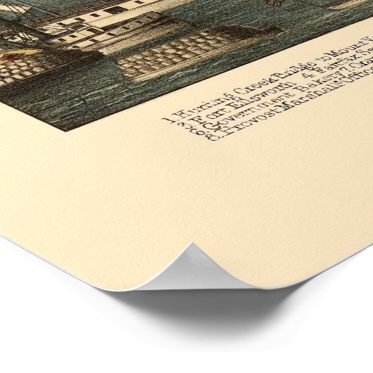 Alexandria, VA Panoramic Map - 1863 Poster (Ecke)