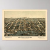 Alexandria, VA Panoramic Map - 1863 Poster (Vorne)