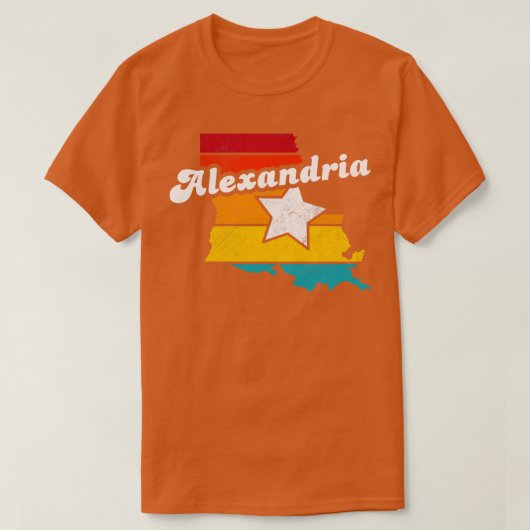 Alexandria Vintag Distressed Souvenir 2 T-Shirt (Design vorne)