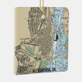 Alexandria Virginia Chart Keramikornament (Rechts)