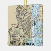 Alexandria Virginia Chart Keramikornament (Links)