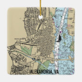 Alexandria Virginia Chart Keramikornament (Rückseite)