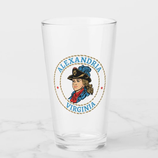 Alexandria Virginia Colonial Glas (Vorderseite)