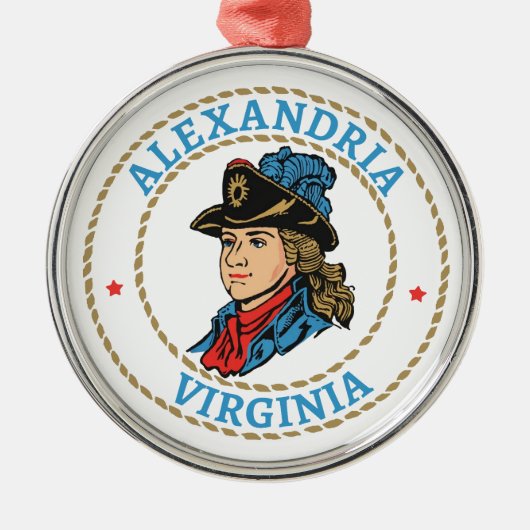 Alexandria Virginia Colonial Ornament Aus Metall (Vorne)