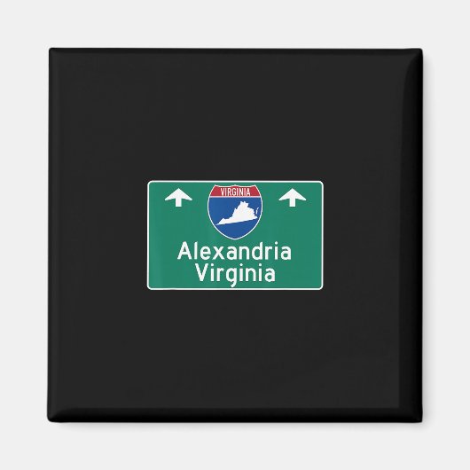 Alexandria Virginia Interstate Highway Urlaub So Magnet (Vorne)