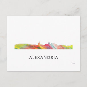 ALEXANDRIA VIRGINIA SKYLINE BW1 - POSTKARTE