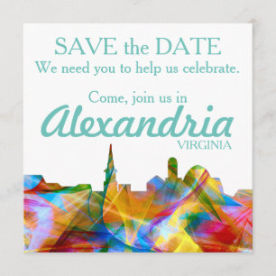 ALEXANDRIA, VIRGINIA SKYLINE VIBRANCE - SAVE THE DATE